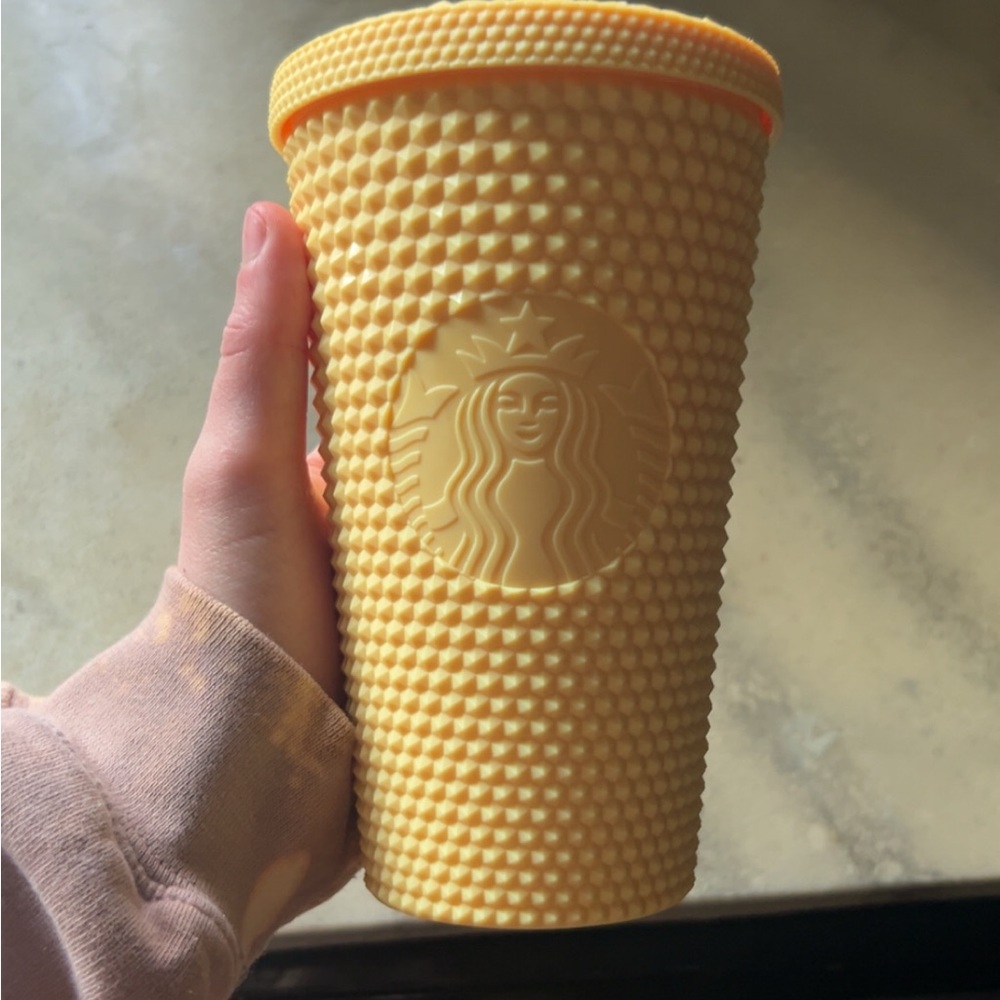 Starbucks Vibrant Yellow Studded Tumbler